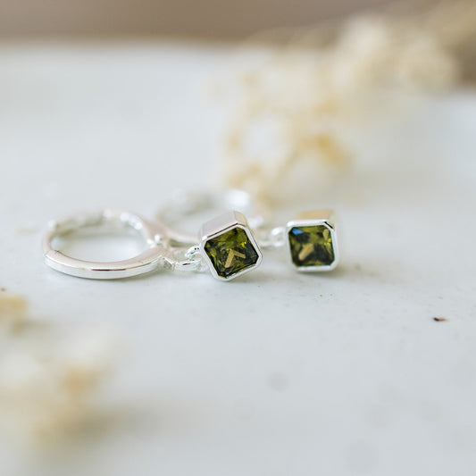 Prism Hoops | Moss Green