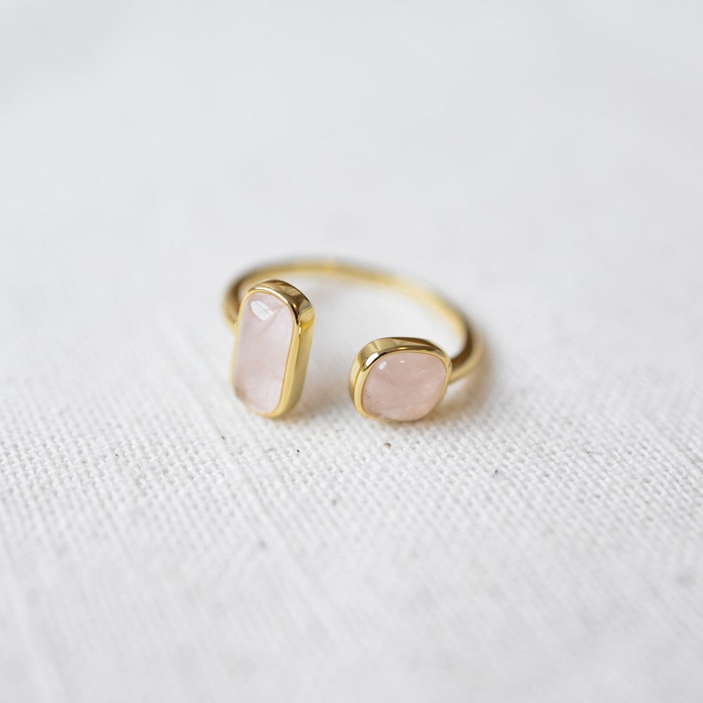 Stone Sister Ring | Rose Quartz