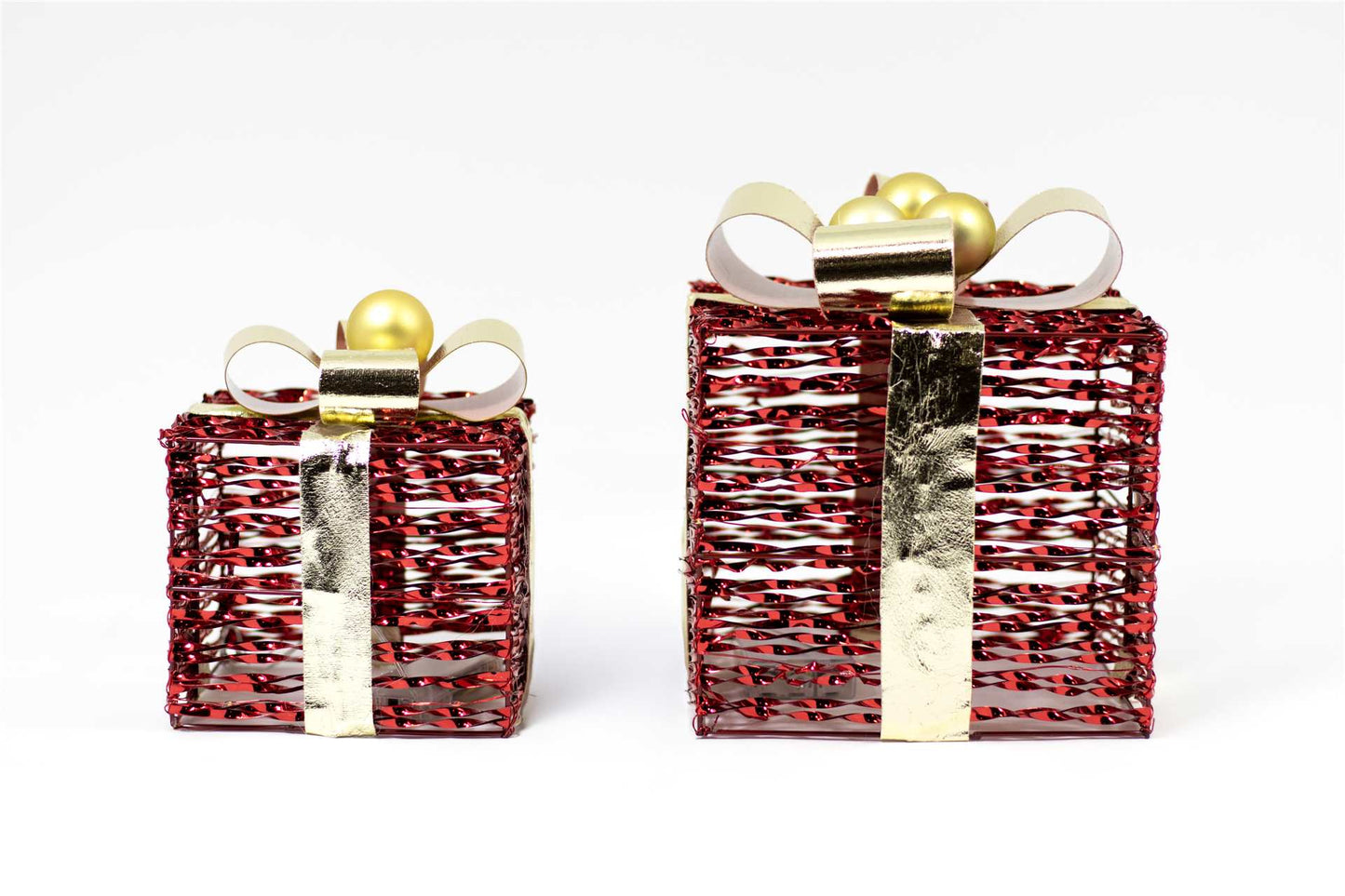 LED Red Gift Box Decor