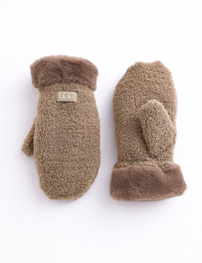 Sherpa + Faux Fur Mittens