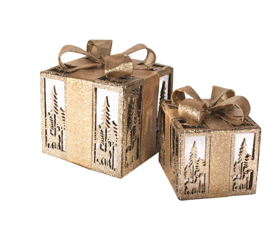 Gold Gift Box Decor