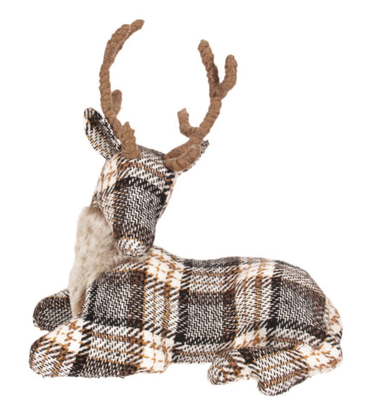 Lying Down Fabric Deer