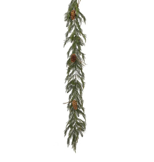 5’ Real Touch Evergreen Garland