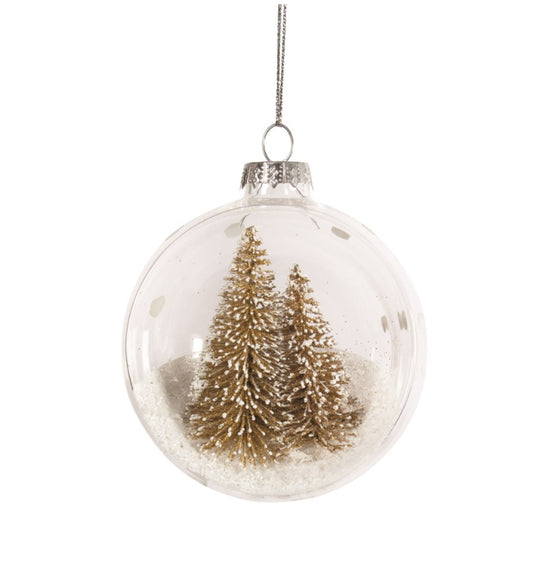 Gold Bottle Brush Tree Ornament