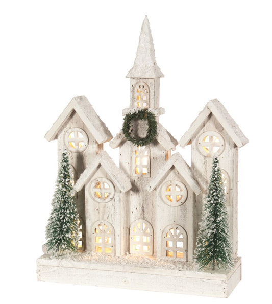 White Wood LED Village