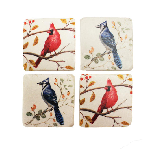 Cardinal/Blue Jay Coasters