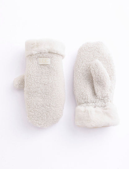 Sherpa + Faux Fur Mittens
