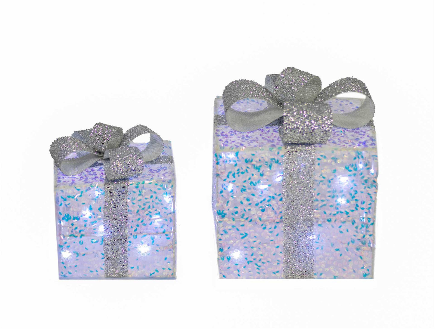LED White Gift Box Decor