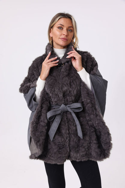 Faux Fur Fluffy Cape