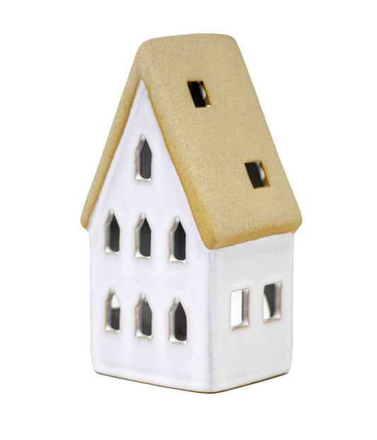 Stoneware White House Tealight Holder