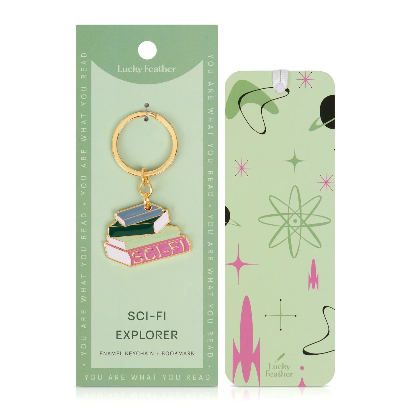 Book Lover’s Keychain + Bookmark Set