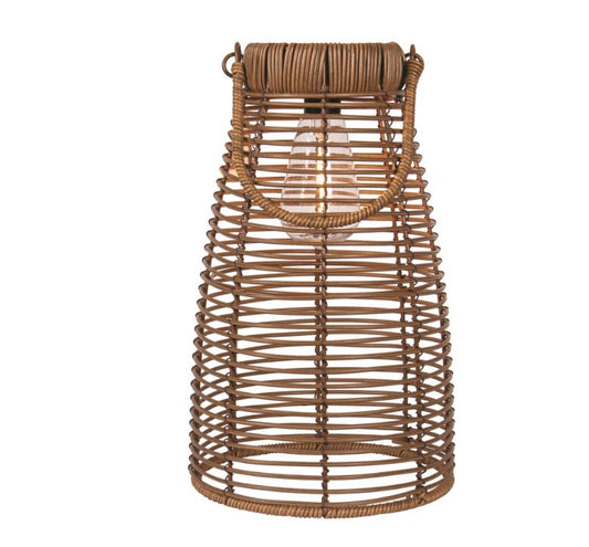 Brown Woven Solar Lantern