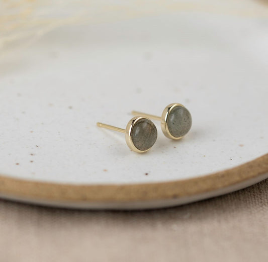 Phia Studs | Labradorite