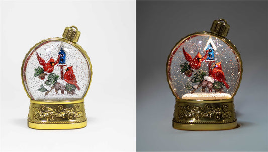 LED Cardinal Snowglobe