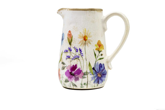 Ceramic Floral Pitcher