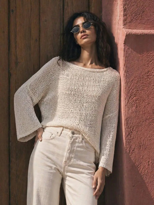 Open Knit Summer Pullover