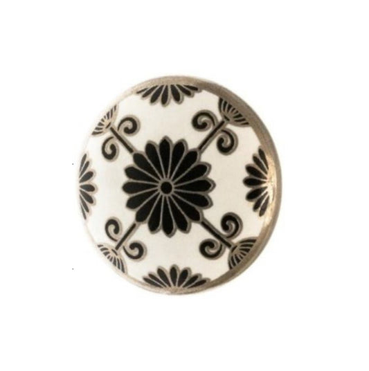 Black & White Ceramic Knob