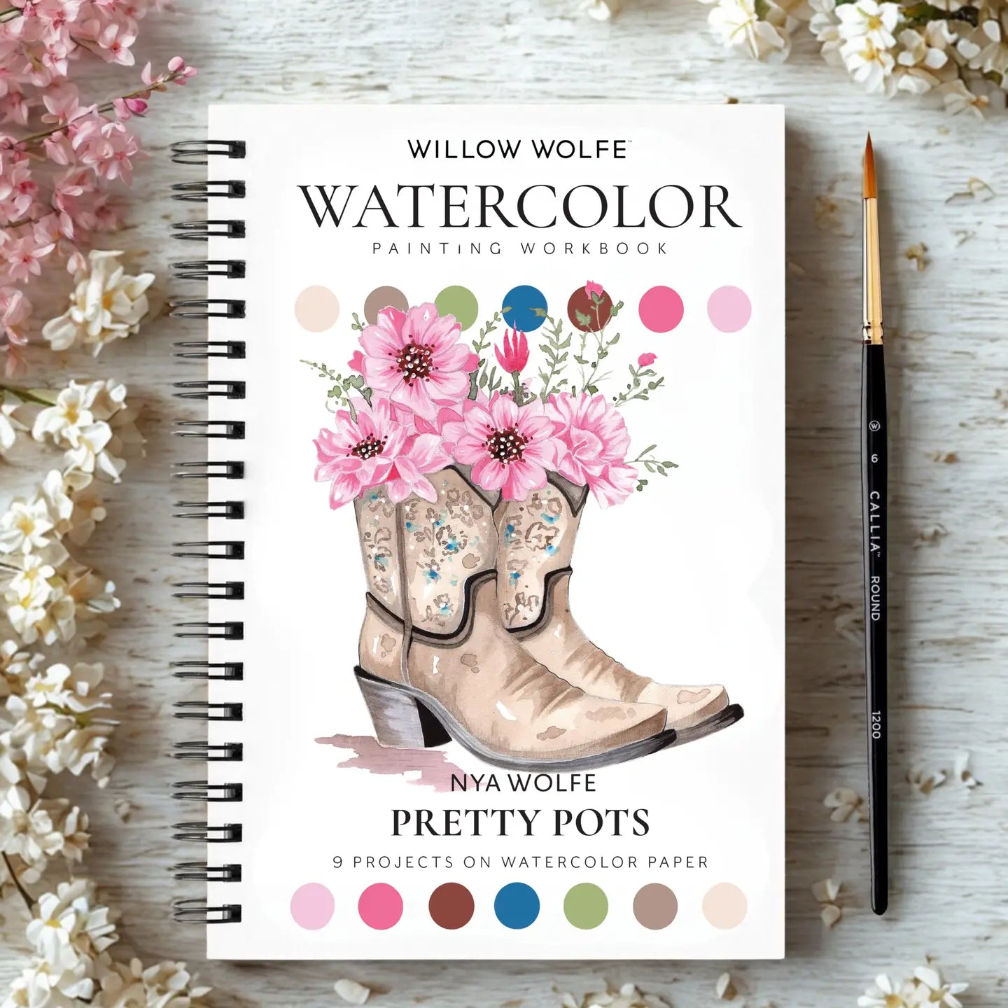 Pretty Pots Watercolour Workbook