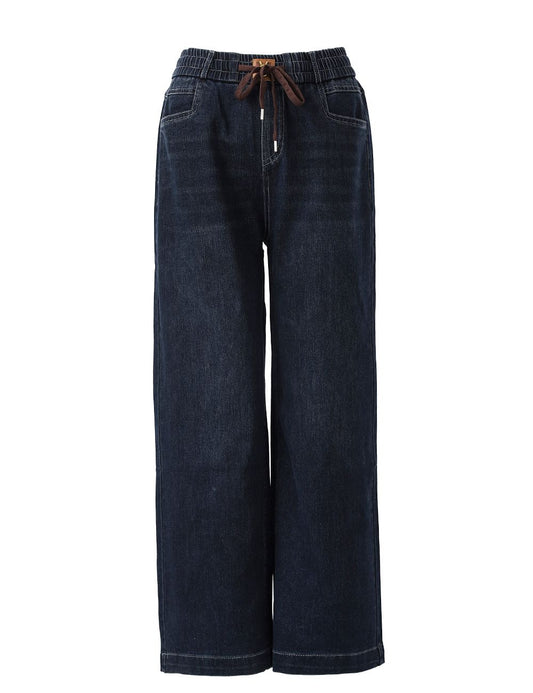High Waisted Wide Leg Pants | Dark Wash