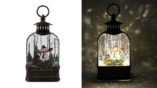 LED Snowman Lantern Snowglobe