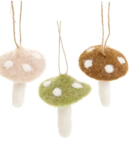 Wool Mushroom Ornament