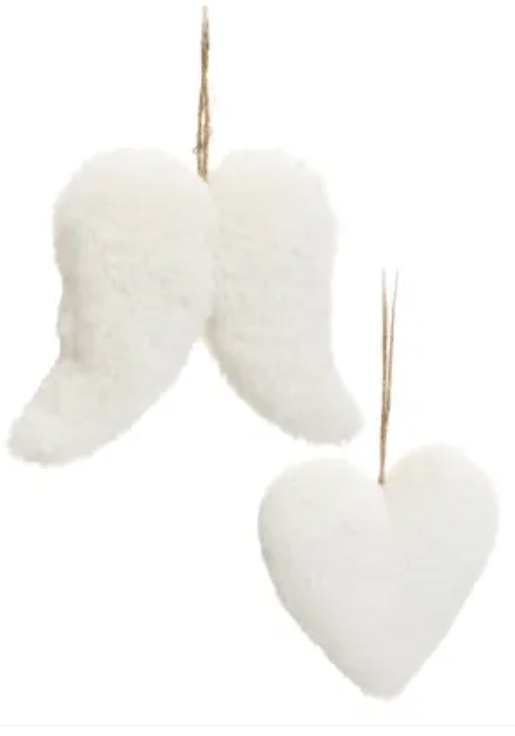 Assorted Fluffy White Ornaments