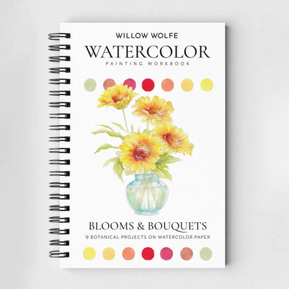 Blooms & Bouquets Colour Watercolour Workbook