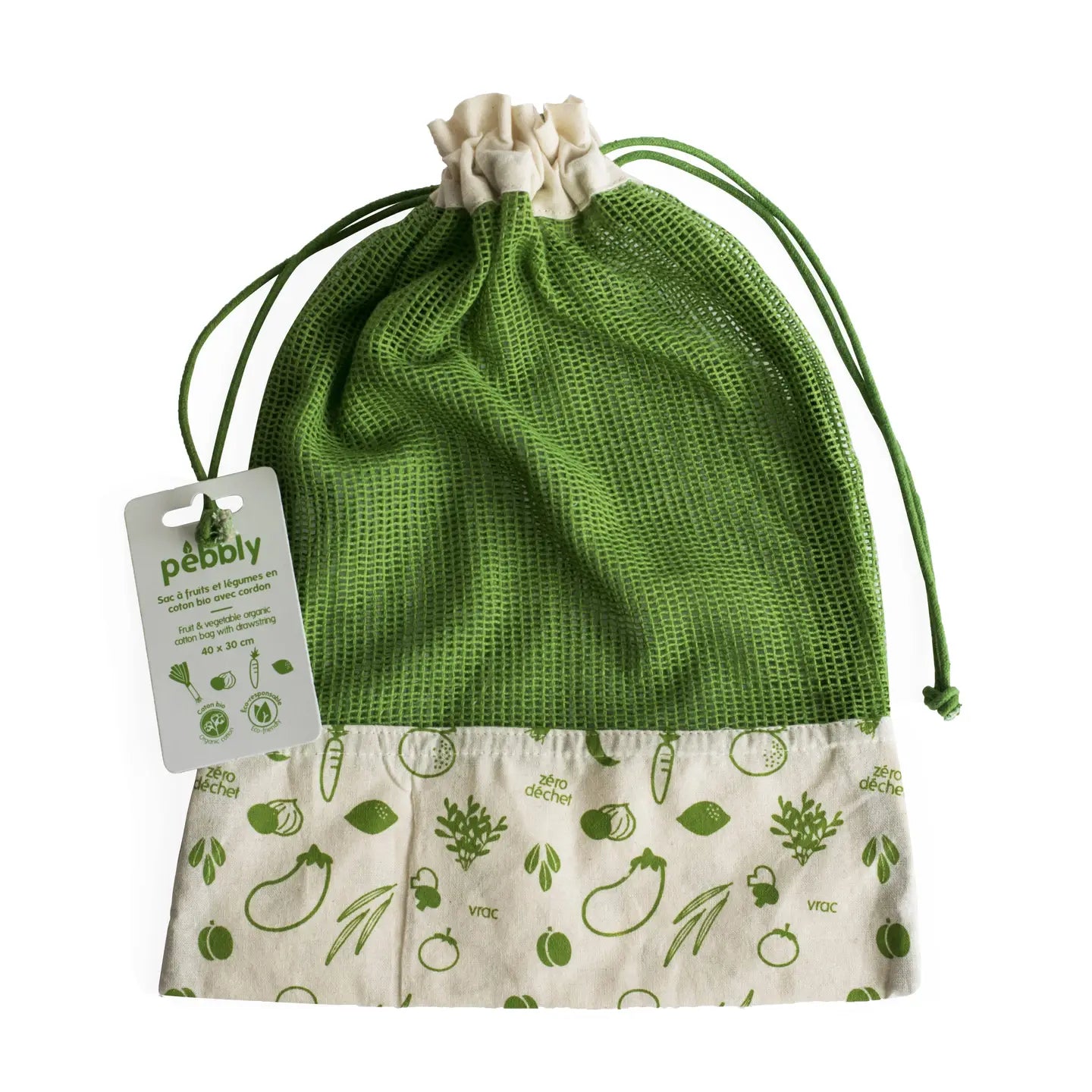 Green Cotton Vegetable Bag