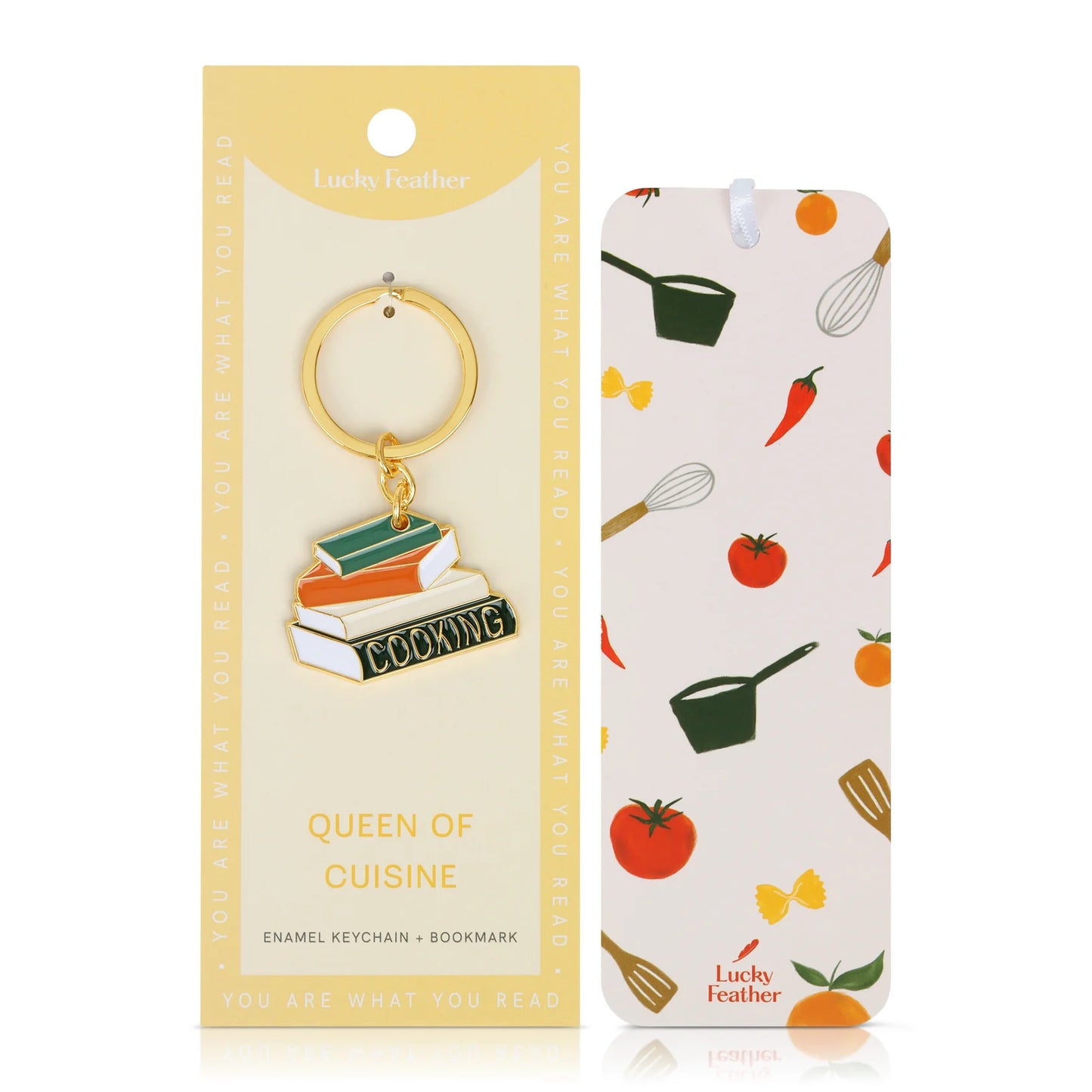 Book Lover’s Keychain + Bookmark Set