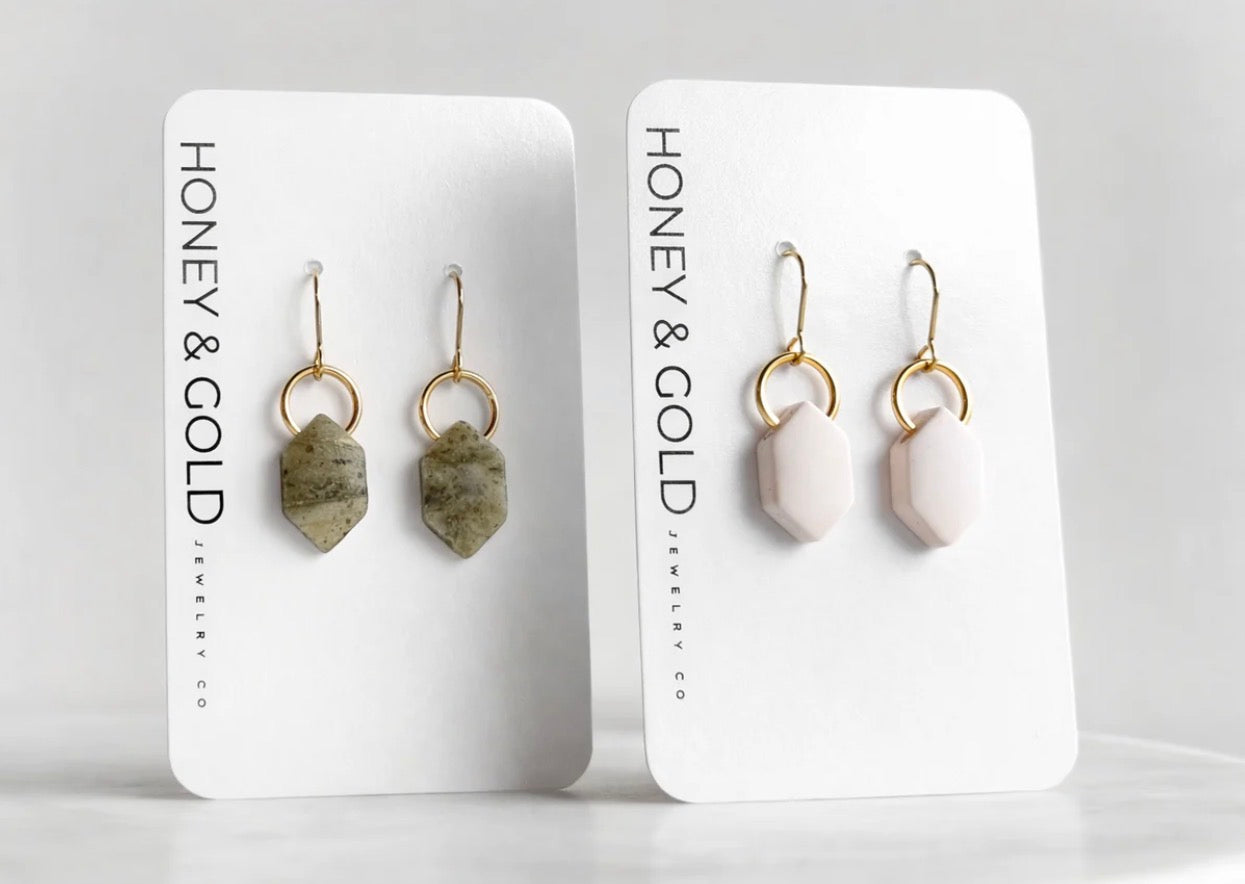 Atreus Gold-Toned Hexagon Earrings