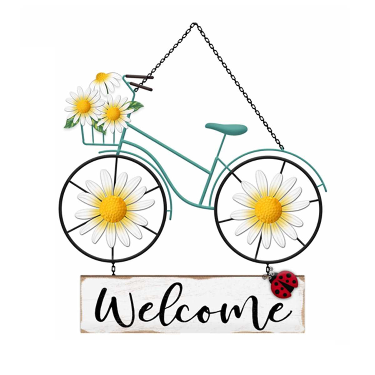 Daisy Bike Welcome Sign