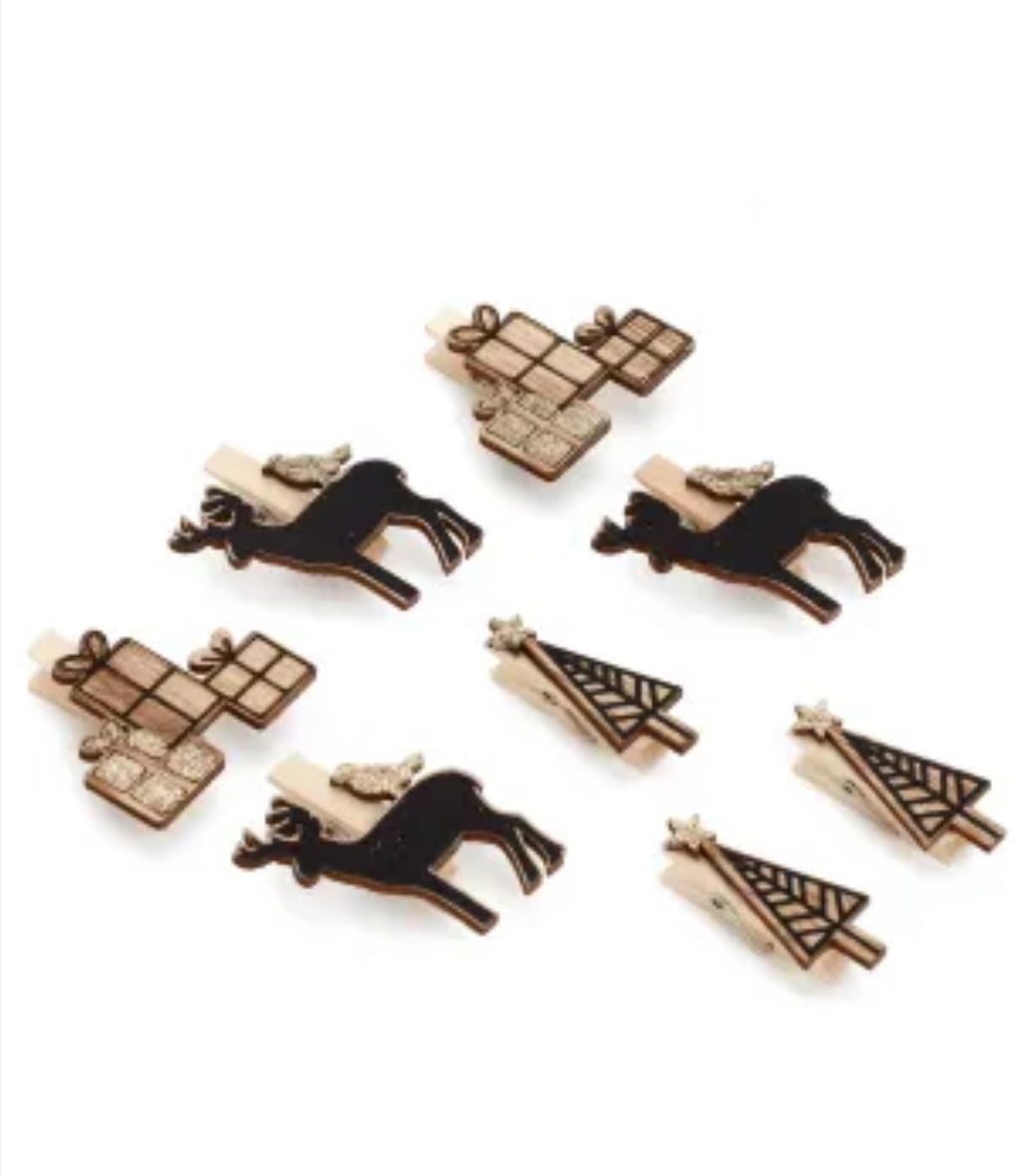 Assorted Wooden Clips