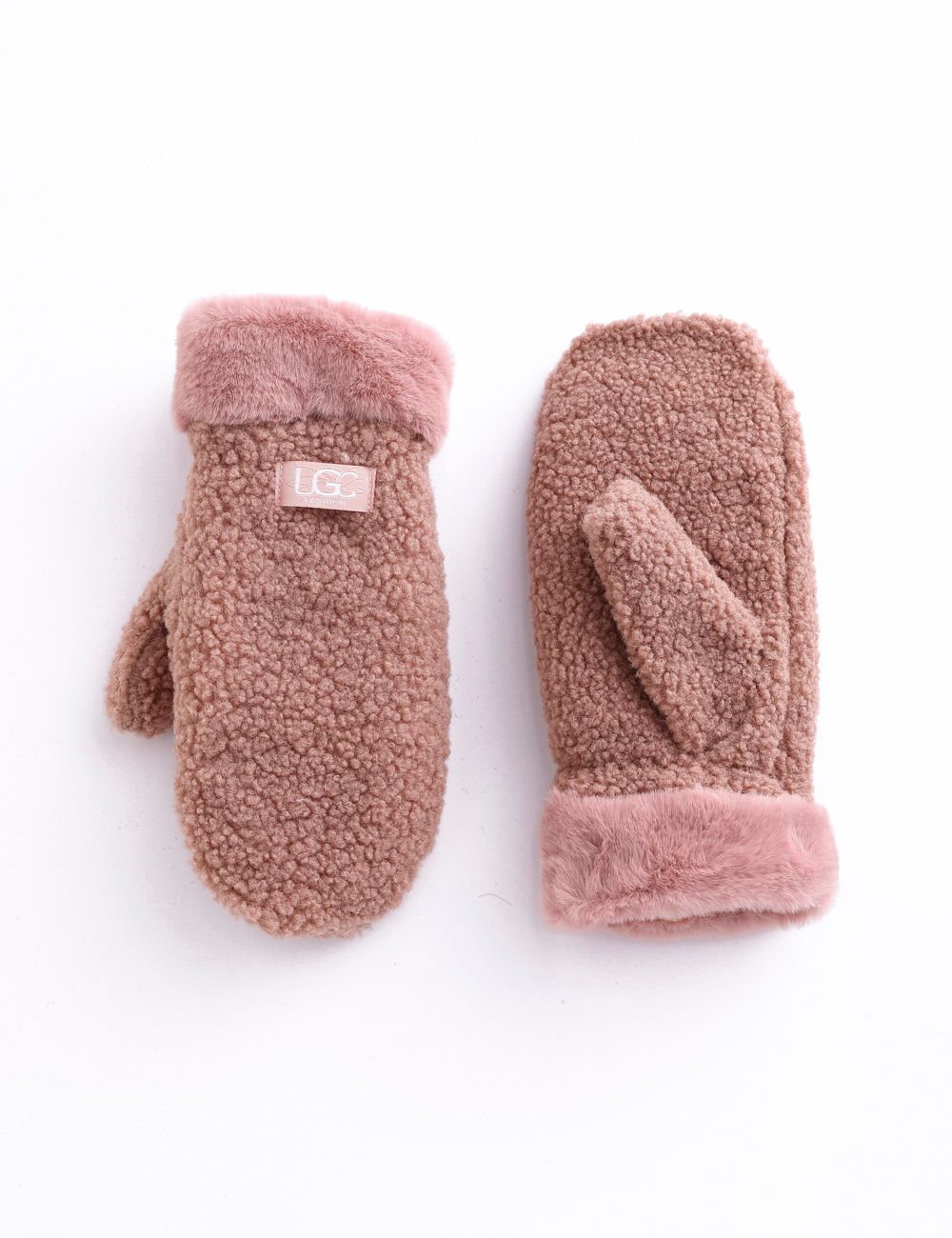 Sherpa + Faux Fur Mittens