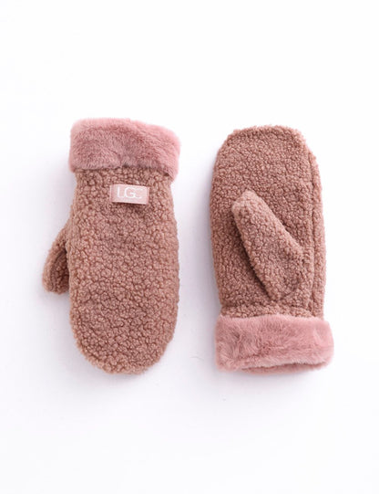Sherpa + Faux Fur Mittens