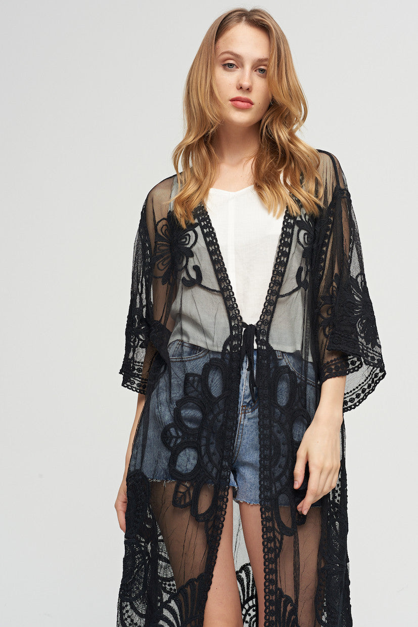 Coverup with tie