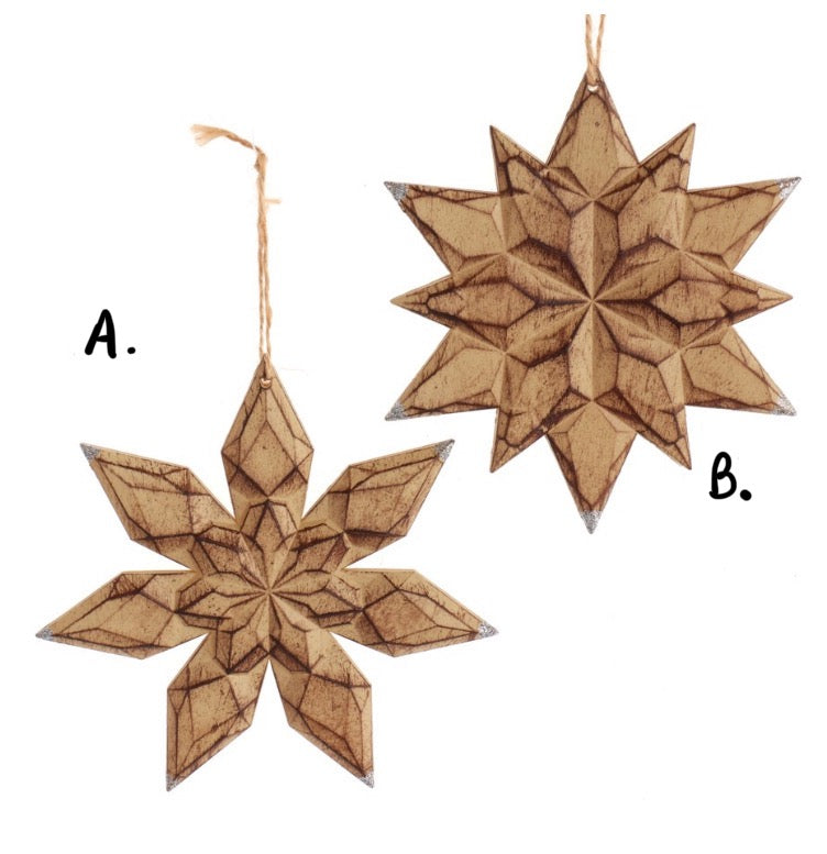 Brown Snowflake Ornament