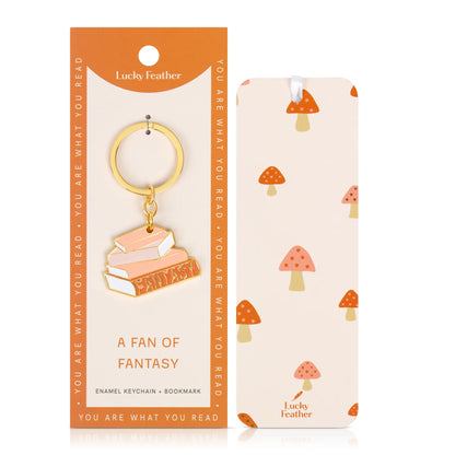 Book Lover’s Keychain + Bookmark Set