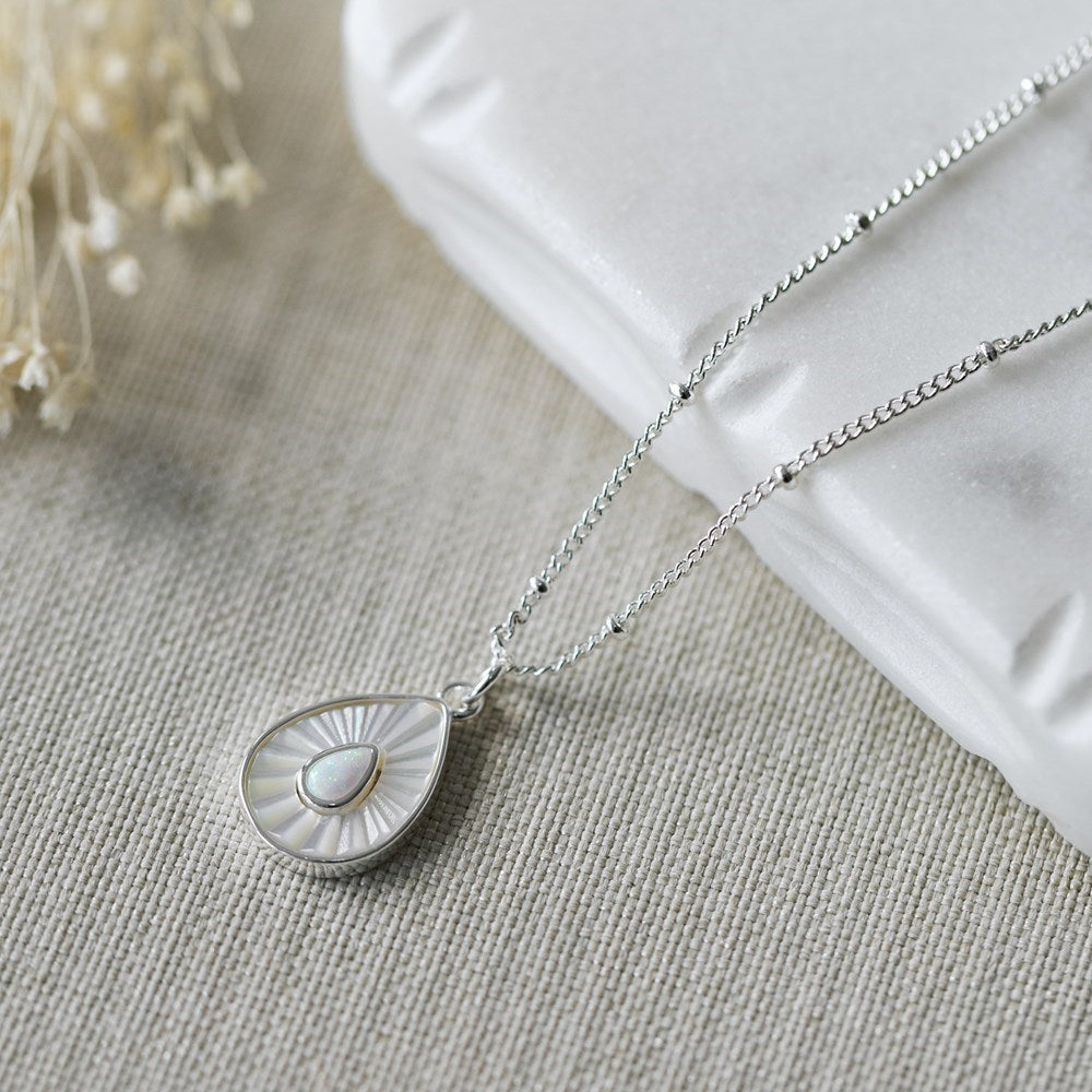 Dewdrop Crystal Necklace | Opalite
