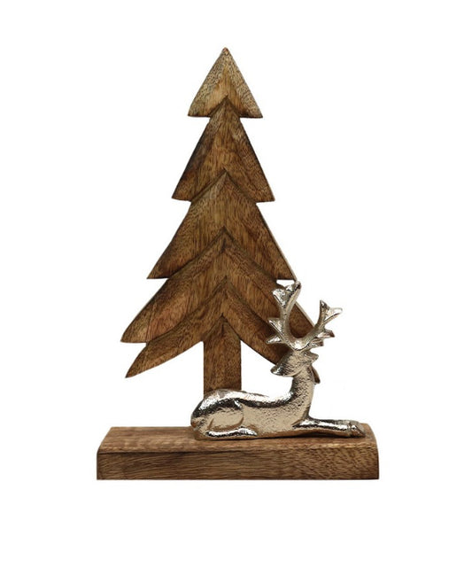 Wooden Tree w/ Deer