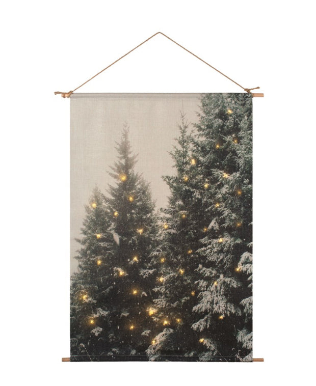 LED Evergreen Forest Tapestry