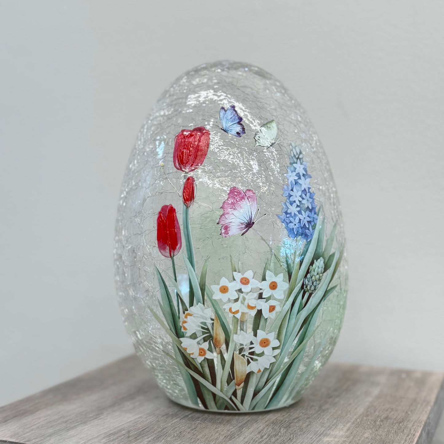 LED Glass Wildflower Egg