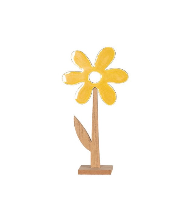 Yellow Daisy Wooden Flower