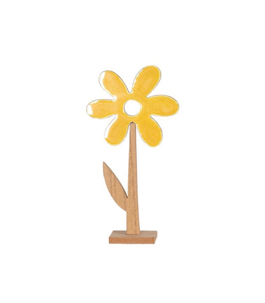 Yellow Daisy Wooden Flower