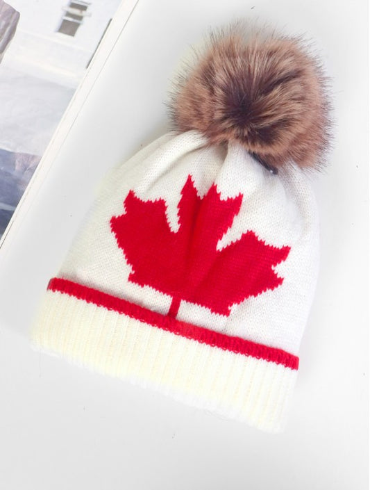 Maple Leaf Knit Hat
