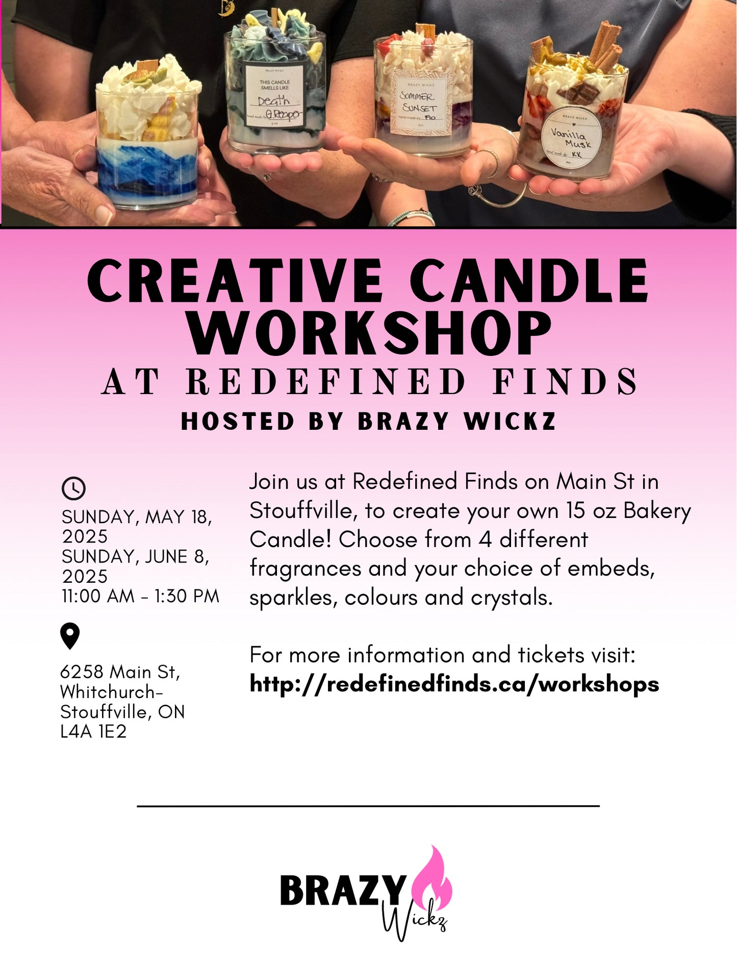 Creative Candle Workshop | June 8th 11 - 1:30 pm