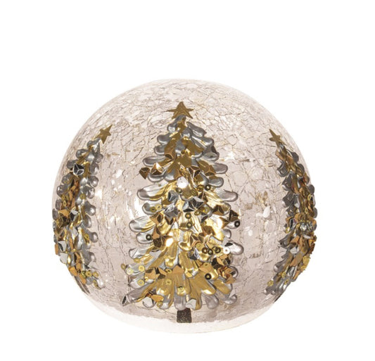 LED Gold Tree Globe
