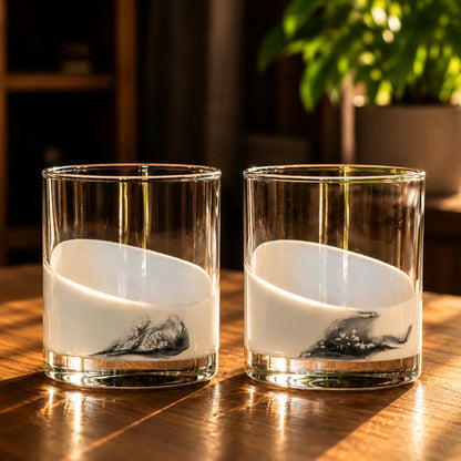 Resin Accented Whiskey Glasses | Set of 2 w/ Gift Box