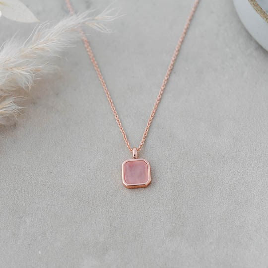 Florence Necklace | Rose Quartz