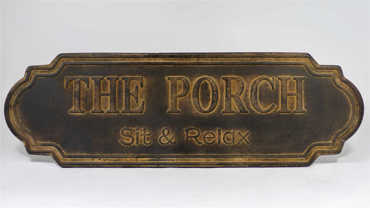 The Porch Bronze Metal Sign