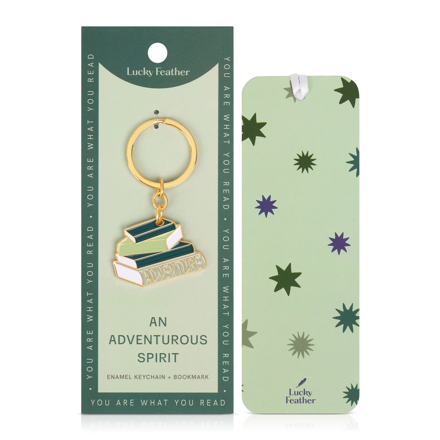 Book Lover’s Keychain + Bookmark Set